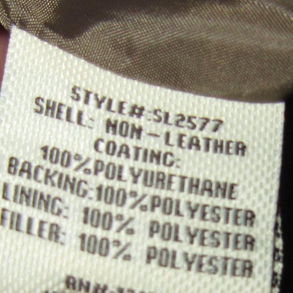 Sebby Faux Leather Puffer Jacket Women's S L XL 3X Brown NEW - Picture 6 of 6